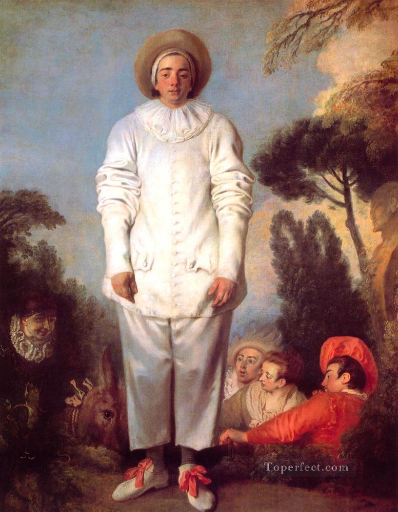 pierot Jean Antoine Watteau clásico rococó Pintura al óleo